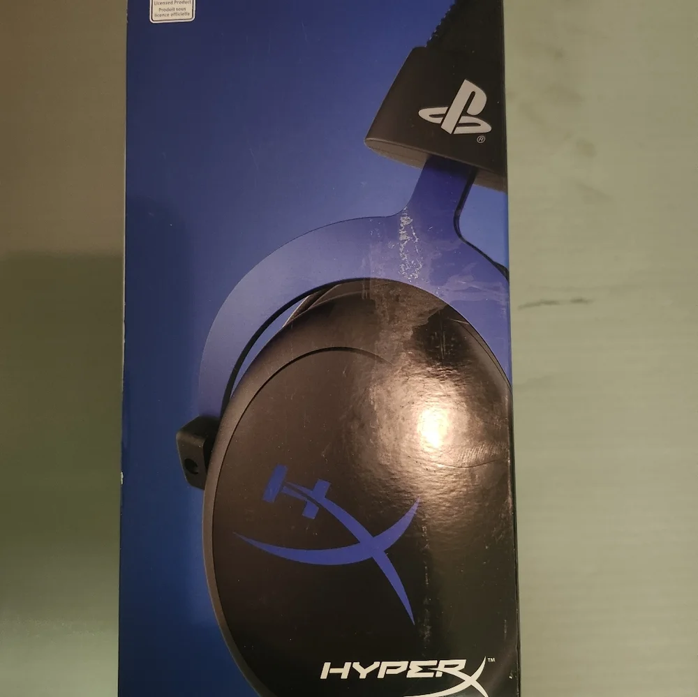 Hype Cloud Gaming Headset Black and Blue with Detachable Microphone